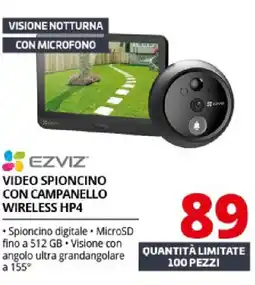 Comet EZVIZ Video spioncino con campanello wireless HP4 offerta
