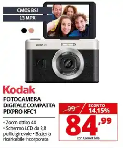 Comet Kodak FOTOCAMERA DIGITALE COMPATTA PIXPRO KFC1 offerta