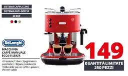 Comet DeLonghi MACCHINA CAFFÈ MANUALE ECO311.BK/R offerta