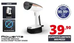 Comet Rowenta STIRATORE VERTICALE ACCESS STEAM POCKET DR3030 offerta