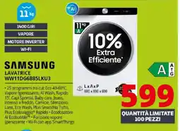 Comet SAMSUNG LAVATRICE WW11DG6B85LKU3 offerta