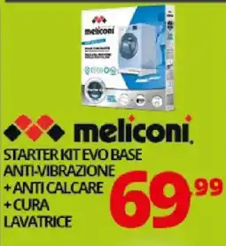 Comet Meliconi starter kit evo base anti-vibrazione +anti calcare +cura lavatrice offerta
