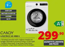 Comet CANDY LAVATRICE GD 49B8-S offerta