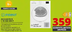 Comet INDESIT ASCIUGATRICE C YD 92D WW IT offerta