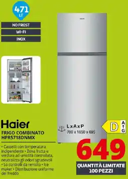 Comet Haier FRIGO COMBINATO HPR5718DNMX offerta