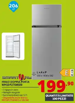 Comet SMART WAY FRIGO DOPPIA PORTA WHSDP27SMSEO offerta