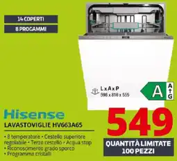 Comet Hisense LAVASTOVIGLIE HV663A65 offerta