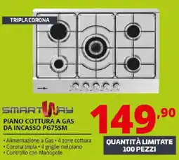 Comet SMART WAY PIANO COTTURA A GAS DA INCASSO PG755M offerta