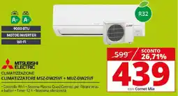 Comet MITSUBISHI ELECTRIC CLIMATIZZAZIONE CLIMATIZZATORE MSZ-DW25VF+ MUZ-DW25VF offerta