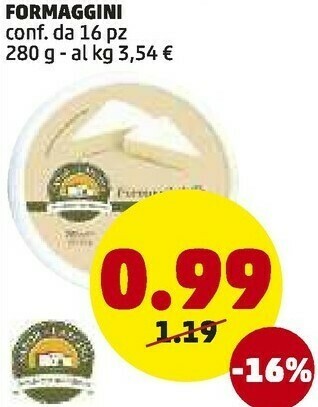 PENNY Formaggini offerta