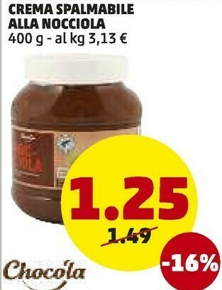 PENNY Crema spalmabile alla nocciola 400 g offerta