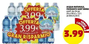 PENNY Aqua naturale frizzante offerta