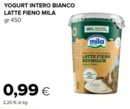 Oasi Yogurt intero bianco latte fieno MILA offerta