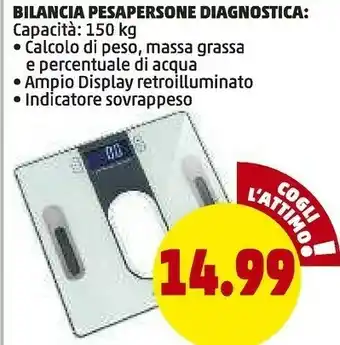 PENNY Bilancia pesapersone diagnostica offerta