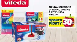 Esselunga Su una selezione di panni, spugne e kit pulizia VILEDA offerta