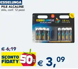 Esselunga Esselunga pile alcaline stilo offerta