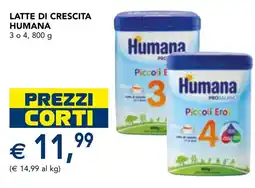 Esselunga Latte di crescita humana 3 o 4 offerta