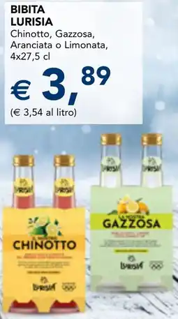 Esselunga Bibita lurisia chinotto, gazzosa, aranciata o limonata, offerta