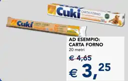 Esselunga Cuki carta forno offerta