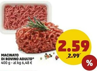 PENNY Macinato di bovino adulto offerta