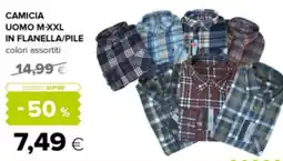 Oasi Camicia uomo M-XXL in flanella/pile offerta
