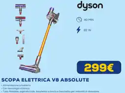 Euronics dyson scopa elettrica V8 absolute offerta