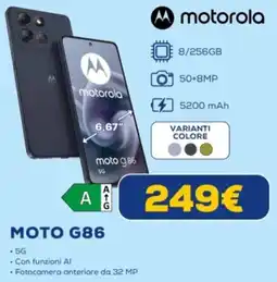 Euronics motorola MOTO G86 offerta