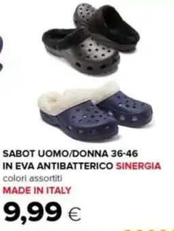 Oasi Sabot uomo/donna 36-46 in eva antibatterico SINERGIA offerta