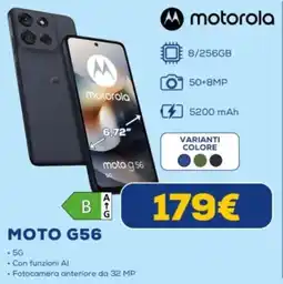 Euronics motorola MOTO G56 offerta