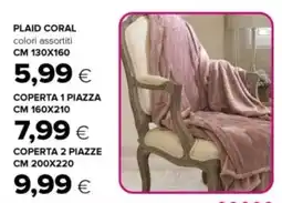 Oasi Plaid coral offerta