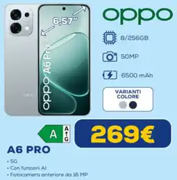 Euronics oppo A6 PRO offerta