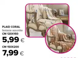 Oasi Plaid coral cm 120x150 offerta
