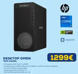 Euronics hp DESKTOP OMEN TG03-0013NL offerta