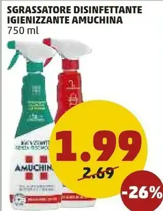 PENNY Sgrassatore disinfettante igienizzante 750 ml offerta