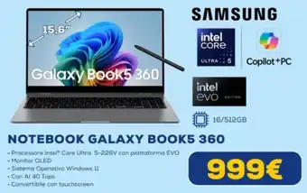 Euronics SAMSUNG NOTEBOOK GALAXY BOOK5 360 offerta
