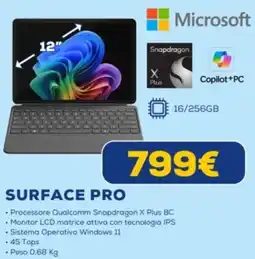 Euronics Microsoft surface pro offerta