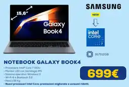 Euronics SAMSUNG NOTEBOOK GALAXY BOOK4 offerta