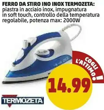 PENNY Ferro da stiro inox 2000w offerta