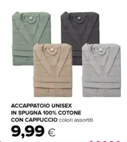 Oasi Accappatoio unisex in spugna 100% cotone con cappuccio offerta