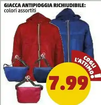 Giacca antipioggia richiudibile