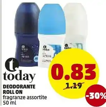 PENNY Today deodorante roll on offerta
