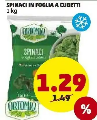 PENNY Spinaci in foglia a cubetti offerta