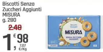 Supermercati Dok Biscotti Senza Zuccheri Aggiunti MISURA offerta