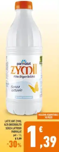 Conad Latte uht zymil alta digeribilità senza lattosio PARMALAT pet offerta