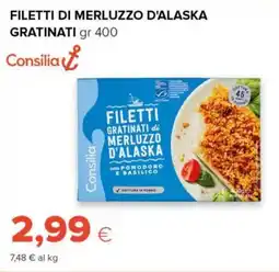 Tigre Consilia filetti di merluzzo d'alaska gratinati offerta