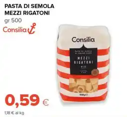 Tigre Consilia pasta di semola mezzi rigatoni offerta
