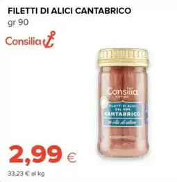 Tigre Consilia filetti di alici cantabrico offerta