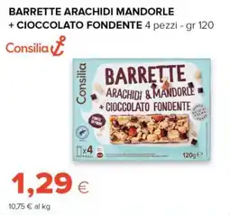 Tigre Consilia barrette arachidi mandorle + cioccolato fondente offerta