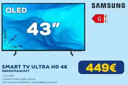 Euronics SAMSUNG SMART TV ULTRA HD 4K QE43Q7FAAUXZT offerta