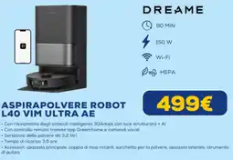 Euronics Dreame aspirapolvere robot L40 vim ultra ae offerta